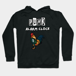 Rooster Punk Alarm Clock Hoodie